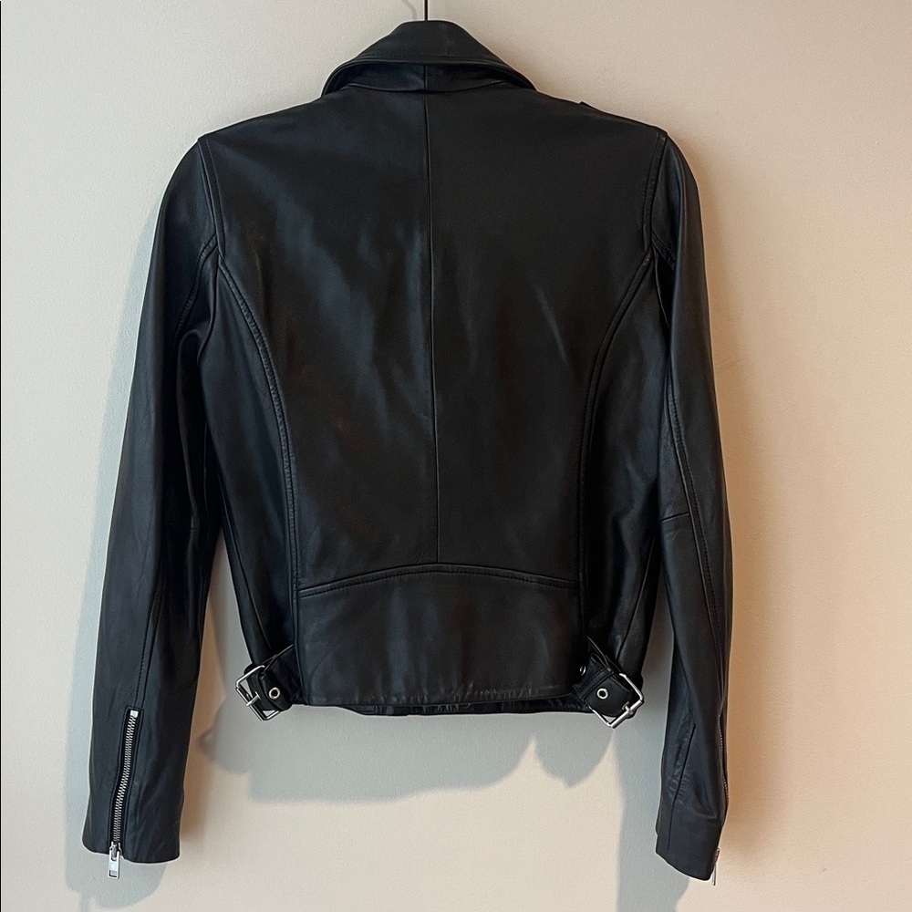 Lucky Brand Classic Lamb Leather Moto Jacket EUC - Picture 6 of 10